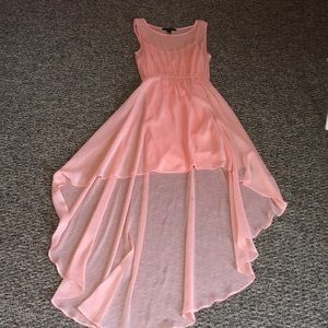 Pink hi low dress